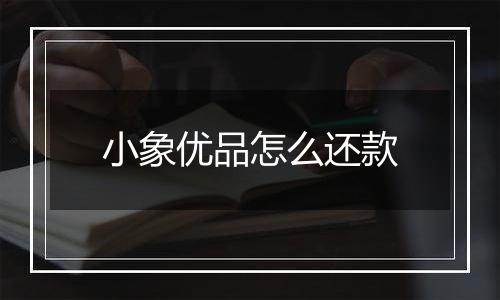 小象优品怎么还款