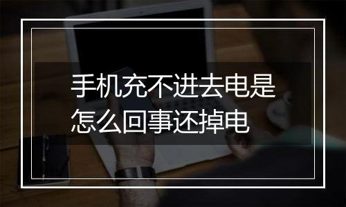手机充不进去电是怎么回事还掉电
