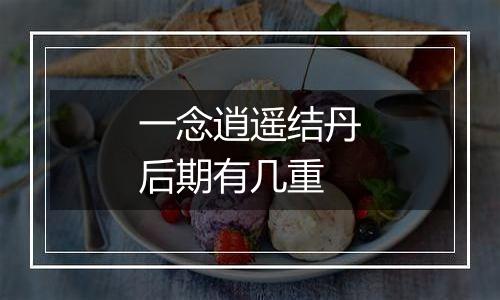 一念逍遥结丹后期有几重