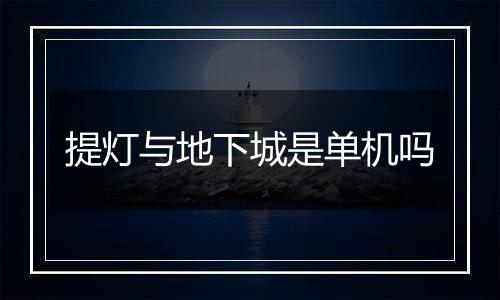 提灯与地下城是单机吗