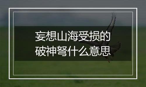 妄想山海受损的破神弩什么意思