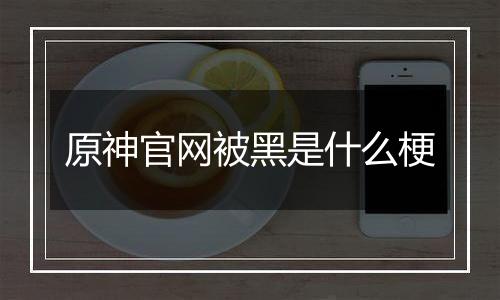 原神官网被黑是什么梗