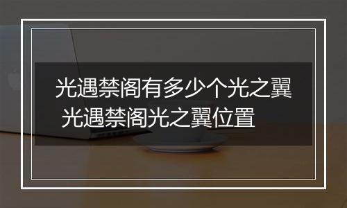 光遇禁阁有多少个光之翼 光遇禁阁光之翼位置
