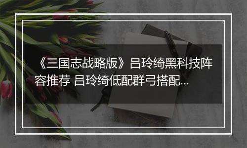 《三国志战略版》吕玲绮黑科技阵容推荐 吕玲绮低配群弓搭配攻略