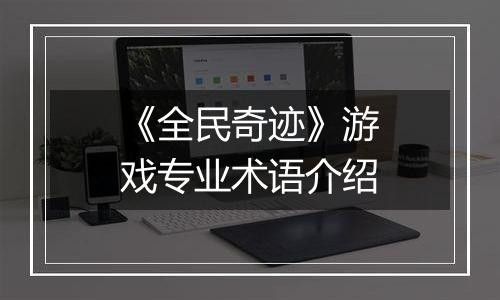 《全民奇迹》游戏专业术语介绍