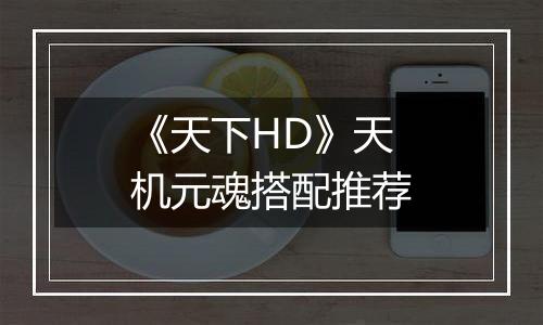 《天下HD》天机元魂搭配推荐