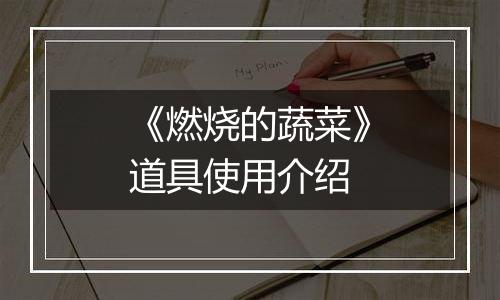 《燃烧的蔬菜》道具使用介绍