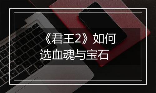 《君王2》如何选血魂与宝石