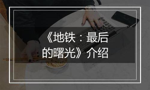 《地铁：最后的曙光》介绍