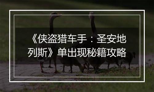 《侠盗猎车手：圣安地列斯》单出现秘籍攻略