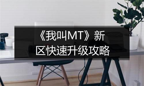《我叫MT》新区快速升级攻略