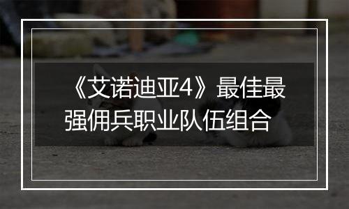 《艾诺迪亚4》最佳最强佣兵职业队伍组合