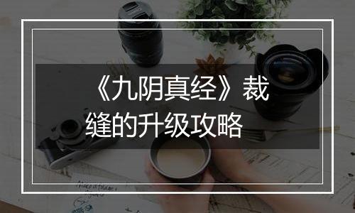 《九阴真经》裁缝的升级攻略
