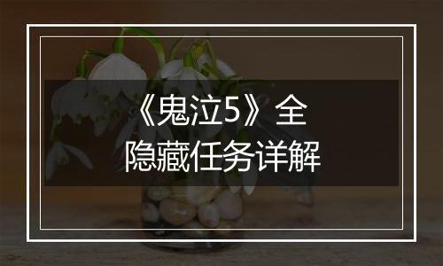《鬼泣5》全隐藏任务详解