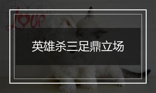 英雄杀三足鼎立场