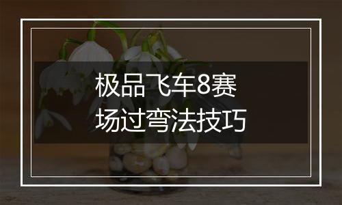 极品飞车8赛场过弯法技巧