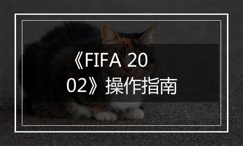 《FIFA 2002》操作指南
