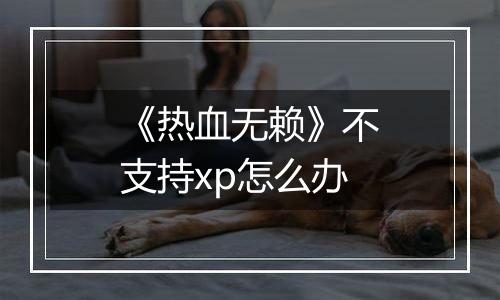 《热血无赖》不支持xp怎么办