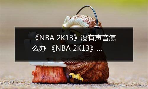《NBA 2K13》没有声音怎么办 《NBA 2K13》没有声音的解决方法