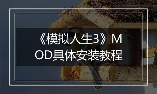 《模拟人生3》MOD具体安装教程