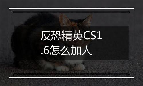 反恐精英CS1.6怎么加人