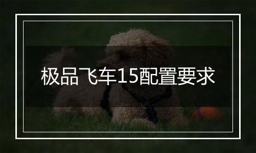 极品飞车15配置要求