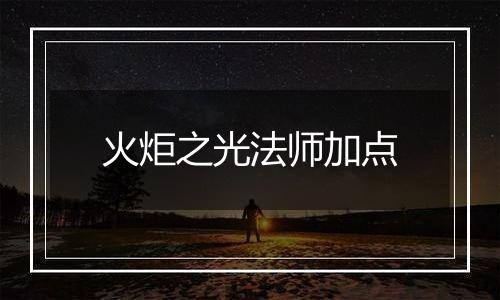 火炬之光法师加点