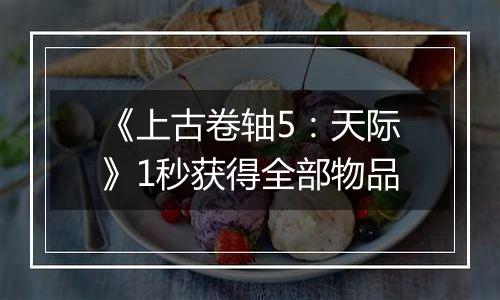 《上古卷轴5：天际》1秒获得全部物品