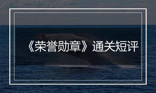 《荣誉勋章》通关短评