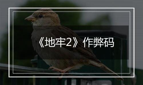 《地牢2》作弊码