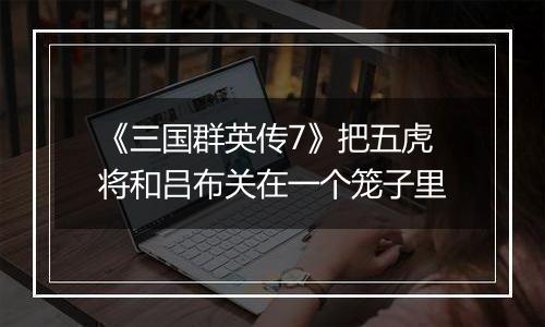 《三国群英传7》把五虎将和吕布关在一个笼子里