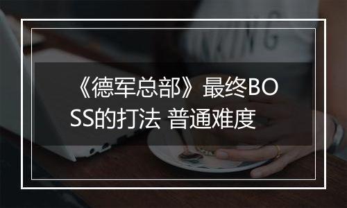 《德军总部》最终BOSS的打法 普通难度