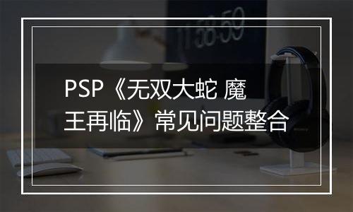 PSP《无双大蛇 魔王再临》常见问题整合