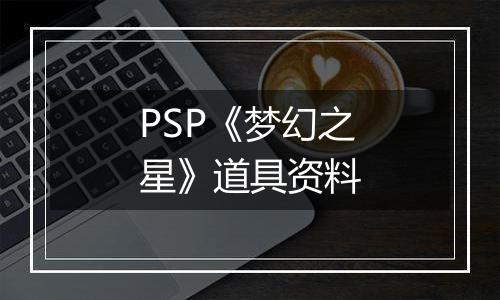 PSP《梦幻之星》道具资料