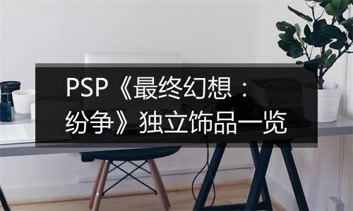 PSP《最终幻想：纷争》独立饰品一览