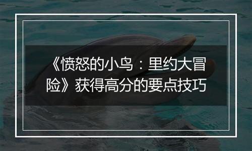 《愤怒的小鸟：里约大冒险》获得高分的要点技巧