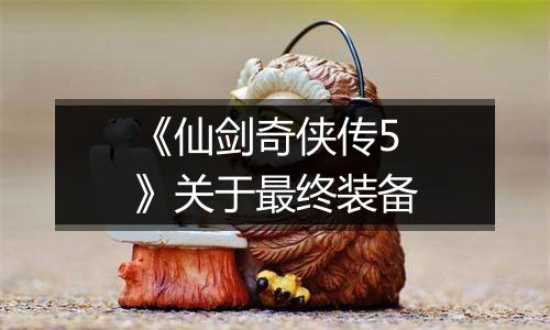 《仙剑奇侠传5》关于最终装备