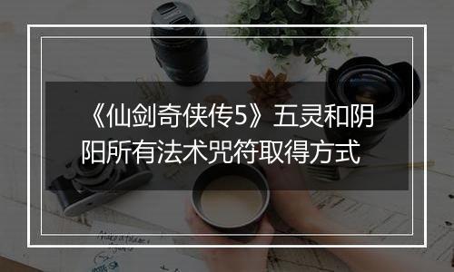 《仙剑奇侠传5》五灵和阴阳所有法术咒符取得方式