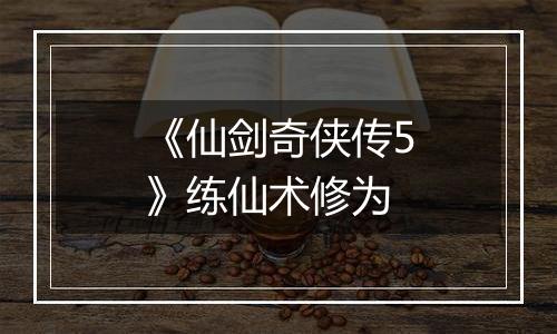 《仙剑奇侠传5》练仙术修为