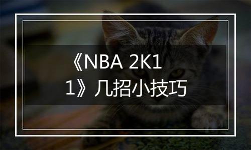 《NBA 2K11》几招小技巧