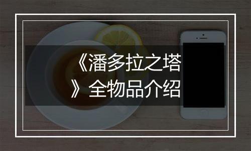 《潘多拉之塔》全物品介绍