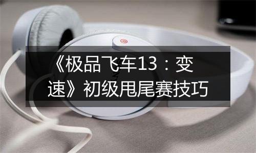 《极品飞车13：变速》初级甩尾赛技巧