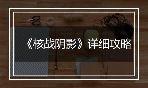 《核战阴影》详细攻略