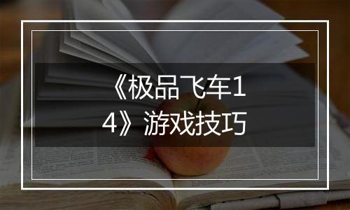 《极品飞车14》游戏技巧