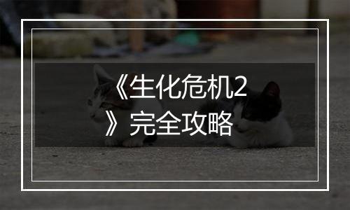 《生化危机2》完全攻略