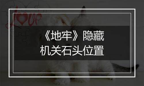 《地牢》隐藏机关石头位置