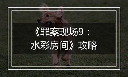 《罪案现场9：水彩房间》攻略
