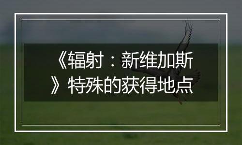 《辐射：新维加斯》特殊的获得地点