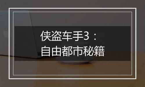 侠盗车手3：自由都市秘籍