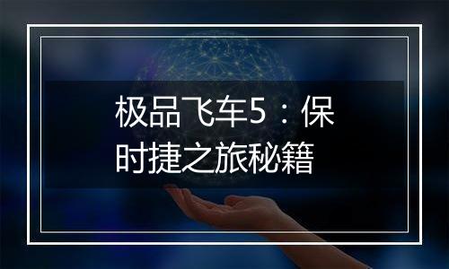 极品飞车5：保时捷之旅秘籍